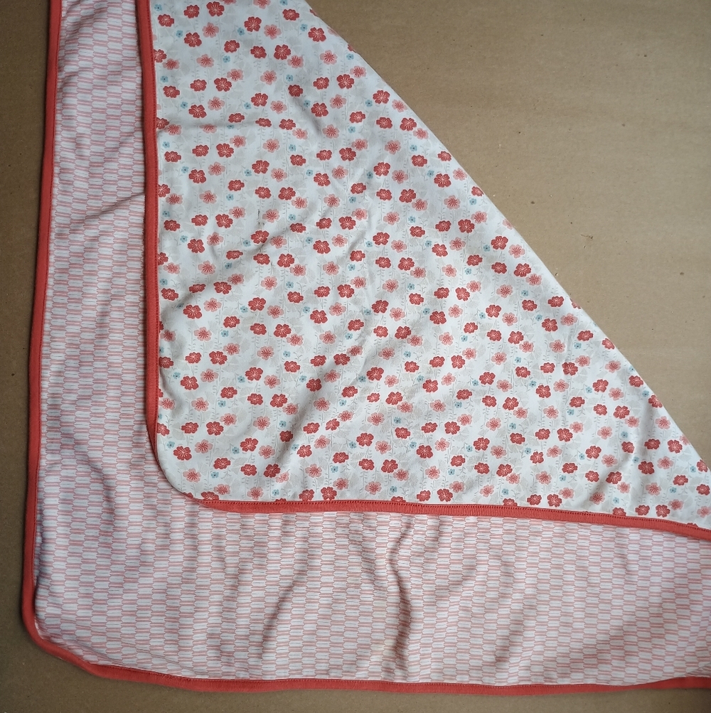 Tea Collection Cotton Baby Blanket Double Thick Poppy Floral Design